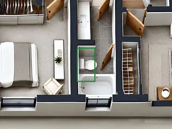 3D floor plan, the same spot fixed.