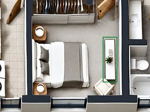 3D floor plan, the same spot fixed.