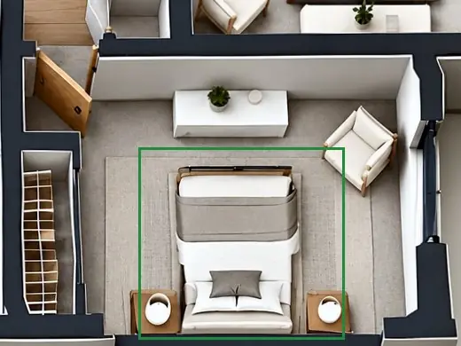 3D floor plan, the same spot fixed.
