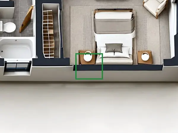 3D floor plan, the same spot fixed.