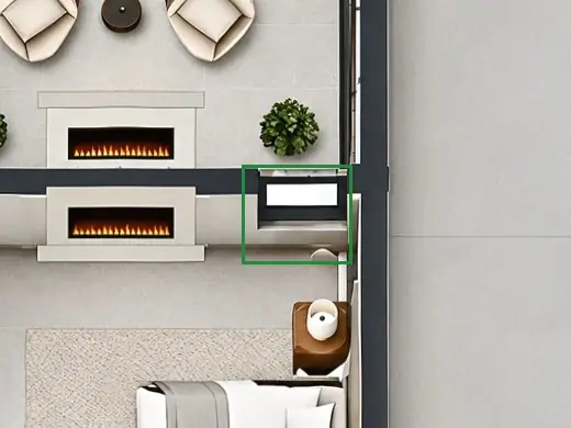 3D floor plan, the same spot fixed.