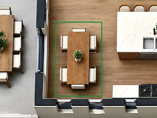 3D floor plan, the same spot fixed.