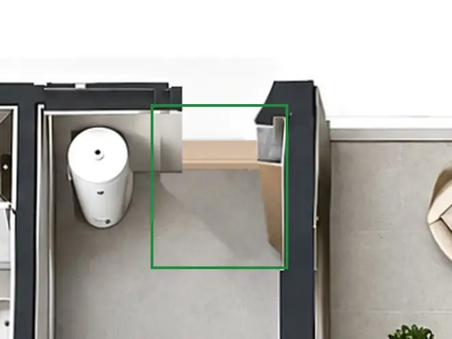 3D floor plan, the same spot fixed.