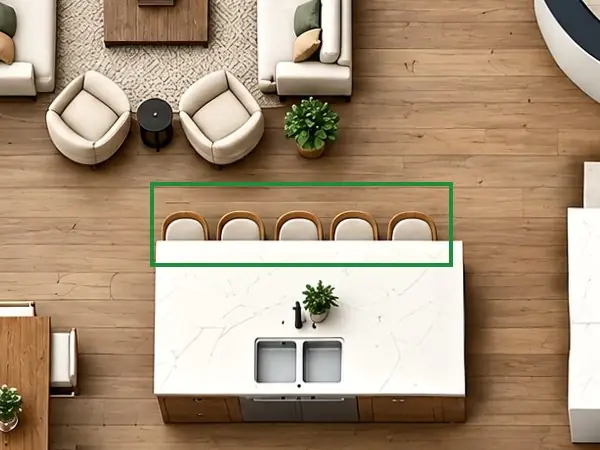 3D floor plan, the same spot fixed.