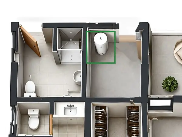 3D floor plan, the same spot fixed.