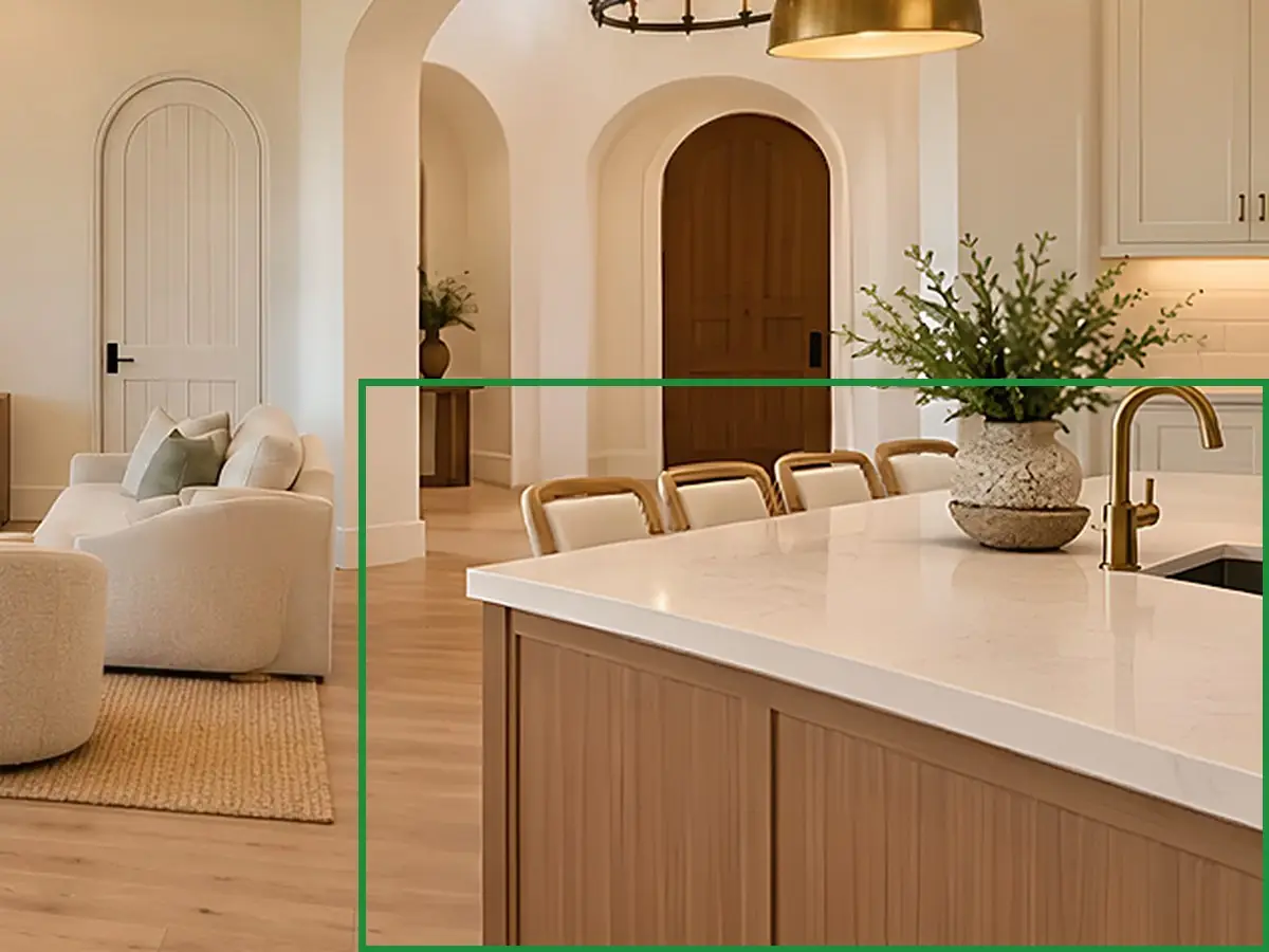 Great room toward the TV wall, the same spot fixed.